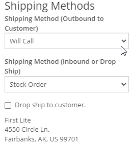 Shipping Methods